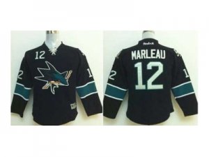 youth nhl jerseys san jose sharks #12 marleau black[2014 new stadium]