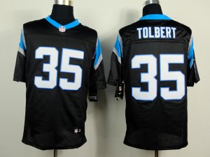 Nike Carolina Panthers #35 tolbert black jerseys(Elite)