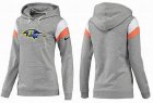 Women Baltimore Ravens Logo Pullover Hoodie-093