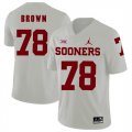 Oklahoma Sooners #78 Orlando Brown White College Football Jersey