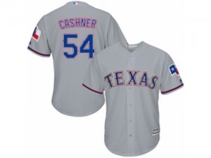 Youth Majestic Texas Rangers #54 Andrew Cashner Replica Grey Road Cool Base MLB Jersey