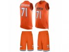 Mens Nike Denver Broncos #71 Donald Stephenson Limited Orange Tank Top Suit NFL Jersey