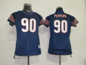 Women Chicago Bears #90 Peppers Field Flirt Fashion Jersey blue