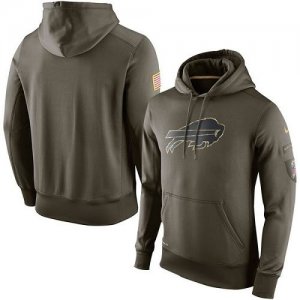 Men Buffalo Bills Nike Olive Salute To Service KO Performance Hoodie