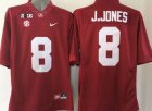 NCAA Alabama Crimson Tide #8 Julio Jones Red 2016 College Football Playoff National Championship Jersey