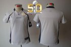 Women Nike Broncos Blank White Super Bowl 50 Stitched Jersey