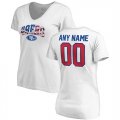 San Francisco 49ers NFL Pro Line by Fanatics Branded Womens Any Name & Number Banner Wave V Neck T-Shirt White