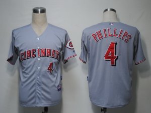 MLB Cincinnati Reds #4 Phillips Grey[Cool Base]