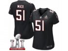 Womens Nike Atlanta Falcons #51 Alex Mack Limited Black Alternate Super Bowl LI 51 NFL Jersey