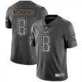 Nike Saints #8 Archie Manning Gray Static Vapor Untouchable Limited Jersey