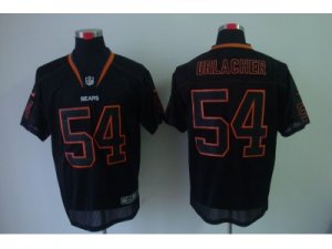 Nike NFL Chicago Bears #54 Brian Urlacher Lights Out Black Elite Jerseys