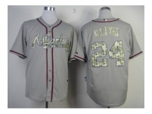 mlb jerseys atlanta braves #24 gattis grey[number camo]