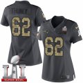 Womens Nike New England Patriots #62 Joe Thuney Limited Black 2016 Salute to Service Super Bowl LI 51 NFL Jersey