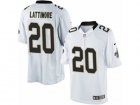 Mens Nike New Orleans Saints #20 Marshon Lattimore Limited White NFL Jersey