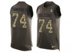 Men Nike Atlanta Falcons #74 Ty Sambrailo Limited Green Salute to Service Tank Top NFL Jersey