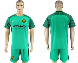 2017-18 Manchester City Green Goalkeeper Soccer Jersey