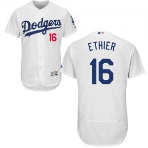 Los Angeles Dodgers #16 Andre Ethier White Flexbase Authentic Collection Stitched Baseball Jersey