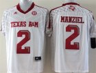 Texas A&M Aggies #2 Johnny Manziel White College Football Jersey