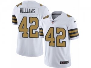 Mens Nike New Orleans Saints #42 Marcus Williams Limited White Rush NFL Jersey