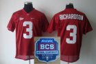 NCAA 2012 BCS National Championship PATCH COLLEGE Alabama Crimson Tide ##3 richardson red Jersey