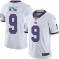 Mens Nike New York Giants #9 Brad Wing Elite White Rush NFL Jersey