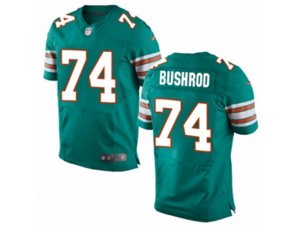 Nike Miami Dolphins #74 Jermon Bushrod Elite Aqua Green Alternate NFL Jersey