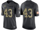 Nike Denver Broncos #43 T.J. Ward Mens Stitched Black NFL Salute to Service Limited Jerseys