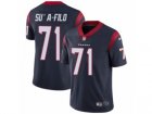 Mens Nike Houston Texans #71 Xavier Sua-Filo Vapor Untouchable Limited Navy Blue Team Color NFL Jersey