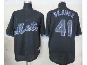 mlb jerseys new york mets #41 tom seaver black[fashion]