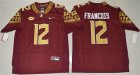 Florida State Seminoles #12 Deondre Francois Red College Jersey