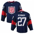 Men Adidas Team USA #27 Ryan McDonagh Navy Blue Away 2016 World Cup Ice Hockey Jersey
