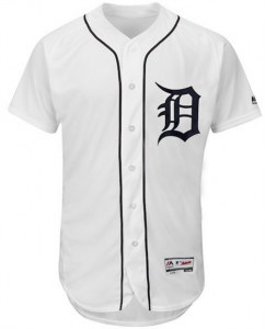 Men Detroit Tigers #28 Niko goodrum White 2018 Home Flex Base Authentic Collection Jersey