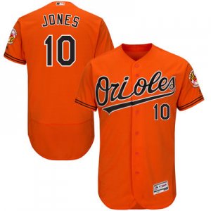 2016 Men Baltimore Orioles #10 Adam Jones Majestic Orange Flexbase Authentic Collection Player Jersey