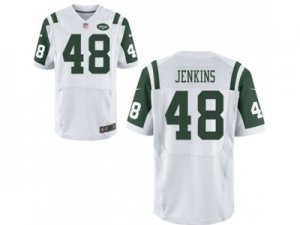 Men\'s Nike New York Jets #48 Jordan Jenkins Elite White NFL Jersey