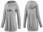 Women Baltimore Ravens Logo Pullover Hoodie-041