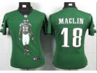 Nike Women philadelphia eagles #18 jeremy maclin green Portrait Fashion Game Jerseys