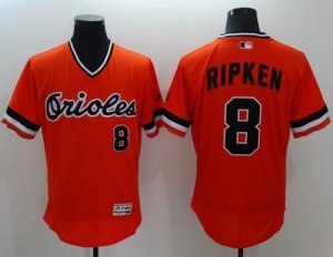 MLB Men Baltimore Orioles #8 Cal Ripken Orange Flexbase Authentic Collection Cooperstown Stitched Baseball Jersey