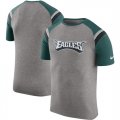 Philadelphia Eagles Enzyme Shoulder Stripe Raglan T-Shirt Heathered Gray