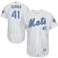 New York Mets #41 Tom Seaver White(Blue Strip) Flexbase Authentic Collection 2016 Fathers Day Stitched Baseball Jersey