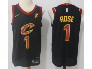 Men Nike Cleveland Cavaliers #1 Derrick Rose Black Stitched NBA Swingman Jersey