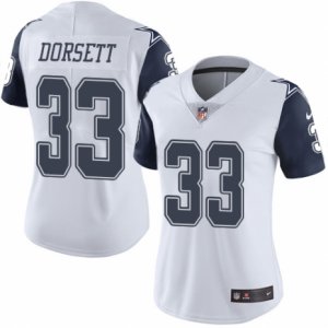 Women\'s Nike Dallas Cowboys #33 Tony Dorsett Limited White Rush NFL Jersey