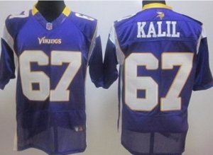 Nike Minnesota Vikings #67 Kalil Purple Elite Jerseys