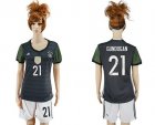 Womens Germany #21 Gundogan Away Soccer Country Jersey