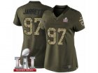 Womens Nike Atlanta Falcons #97 Grady Jarrett Limited Green Salute to Service Super Bowl LI 51 NFL Jersey