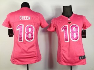 Nike Women Cincinnati Bengals #18 A.J. Green pink jerseys