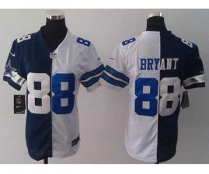 Nike women jerseys dallas cowboys #88 bryant white-blue[Elite split]