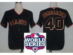 2012 world series mlb san francisco giants #40 bumgarner black