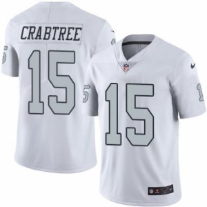 Nike Oakland Raiders #15 Michael Crabtree White Mens Stitched NFL Limited Rush Jersey