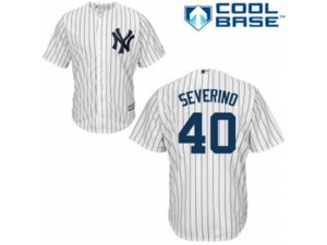 Youth New York Yankees #40 Luis Severino Replica White Home MLB Jersey