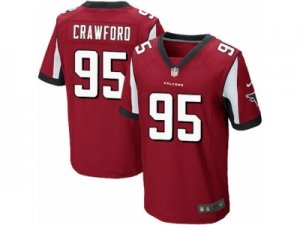 Mens Nike Atlanta Falcons #95 Jack Crawford Elite Red Team Color NFL Jersey